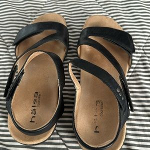 Halsa Denia Women’s Leather Sandals, Size 8, gently used